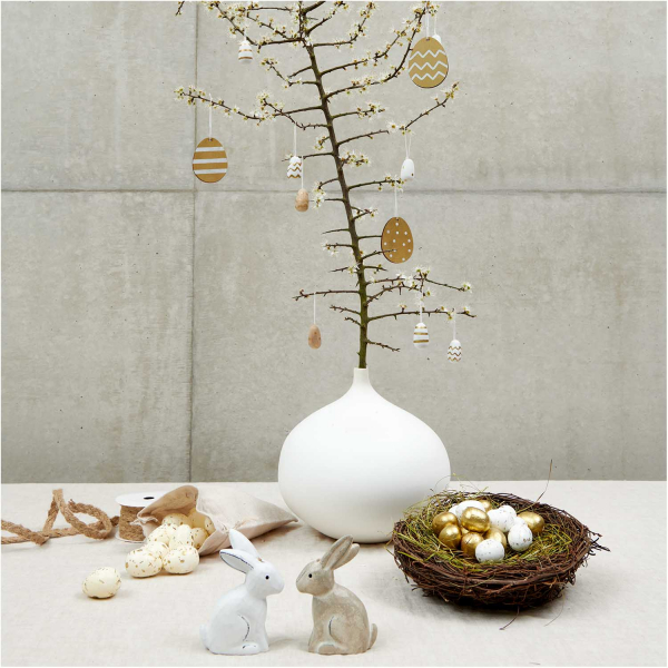 Hase aus Holz weiß Rico Design 